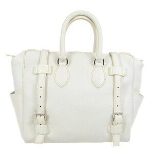Hermes White Taurillon Clemence Pursangle 31 Handbag J□M 151550